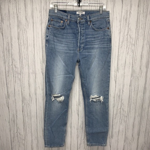 Womens Size 29 REDONE 90’s High Rise Ankle Crop NWT - Picture 5 of 11